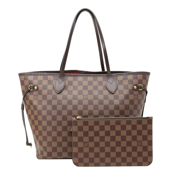 Louis Vuitton Neverfull MM Damier Ebene Tote Bag Brown - Picture 1 of 11